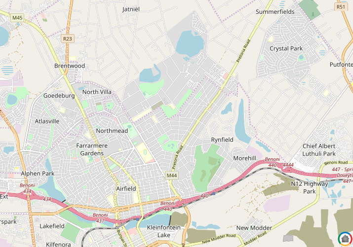 Map location of Rynfield